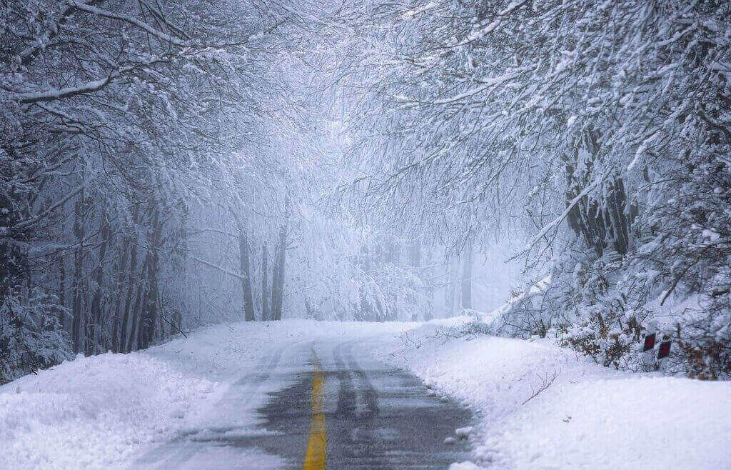 snowy road