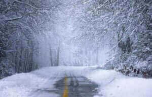 snowy road