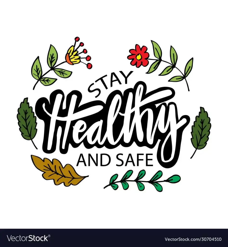 stay healthy and safe slogan concept vector 30704510