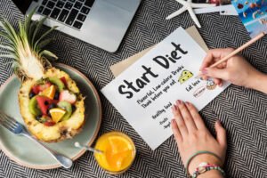 start diet nutrition eating choice weight healthy concept 2