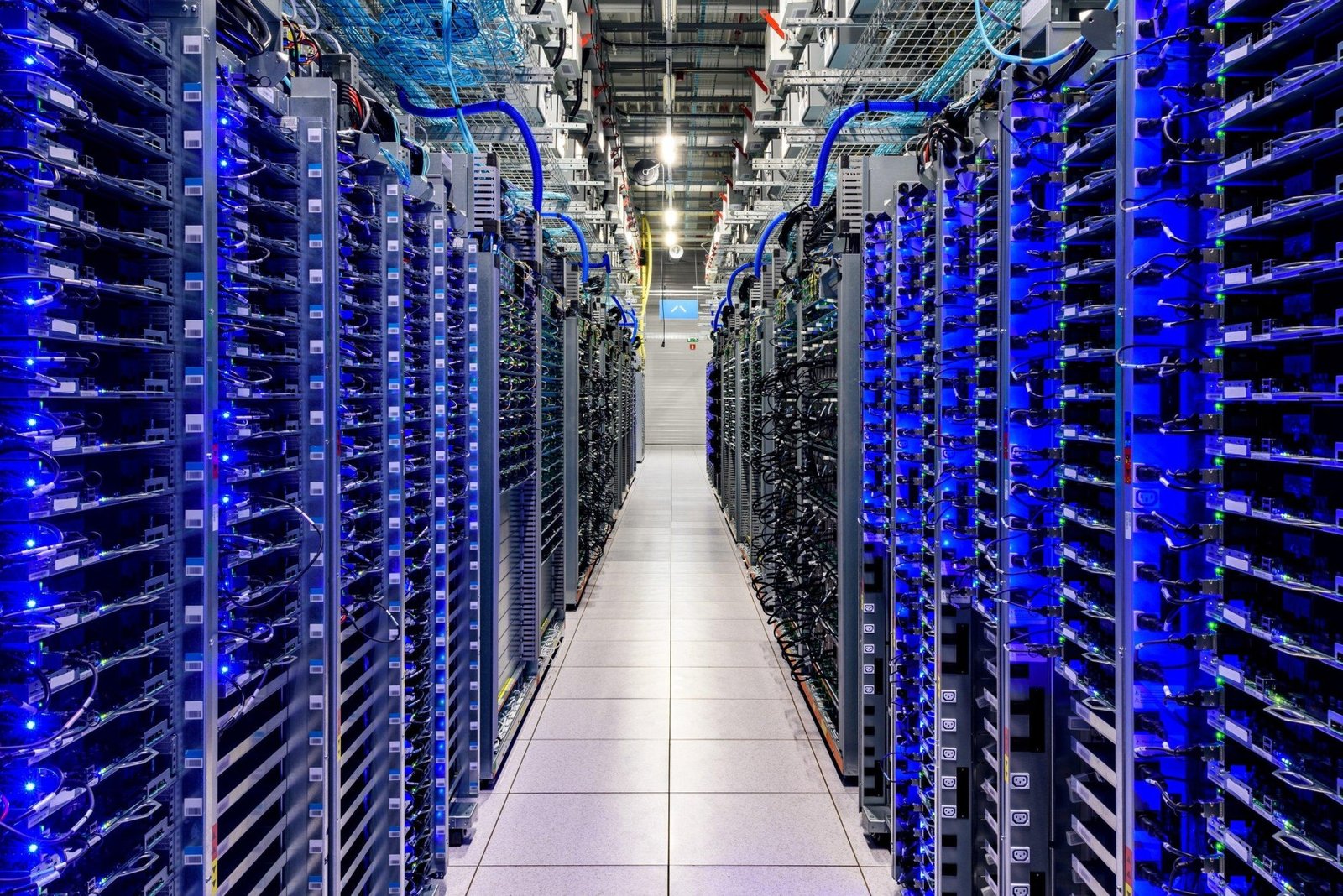 Server infrastructure inside the world's largest data center