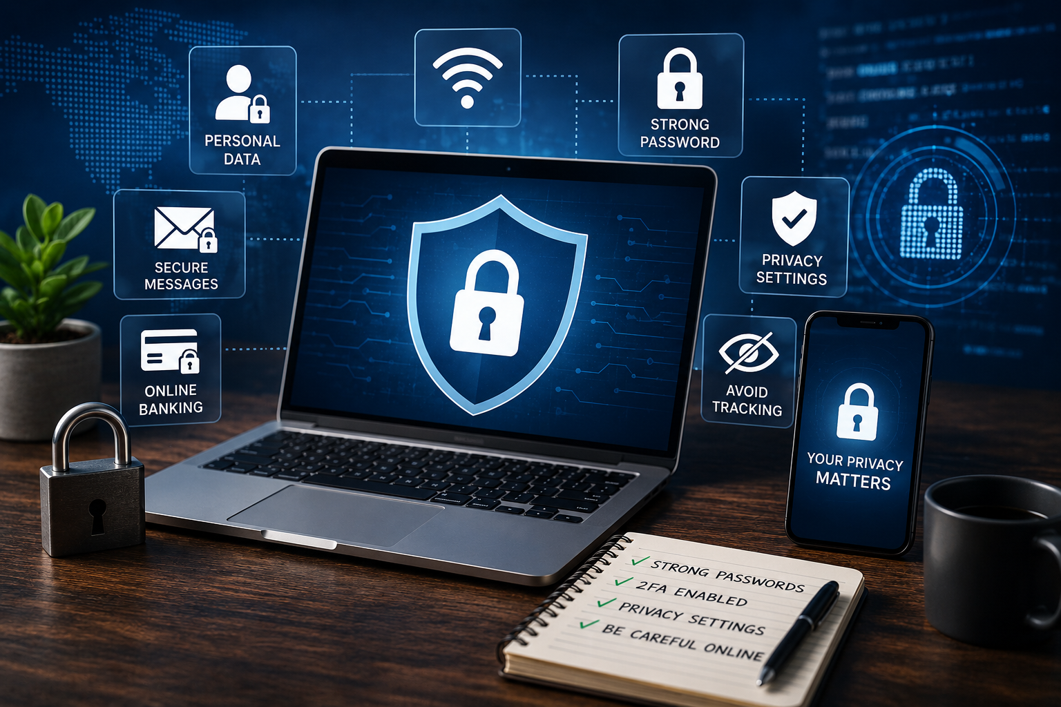 How to protect your privacy online with secure passwords, privacy settings, and safe internet browsing