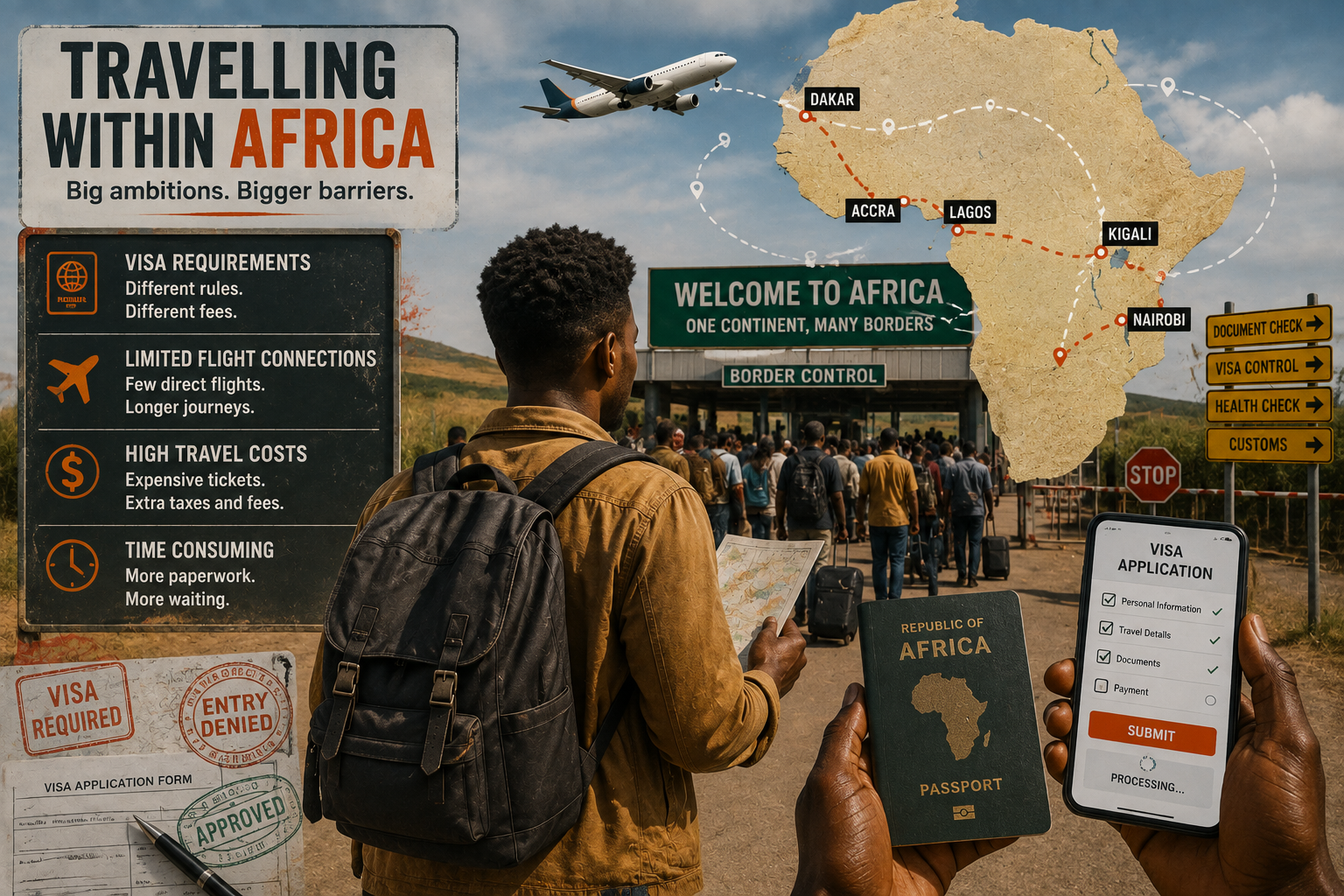 Travelling within Africa can involve visa requirements, border controls and lengthy travel procedures