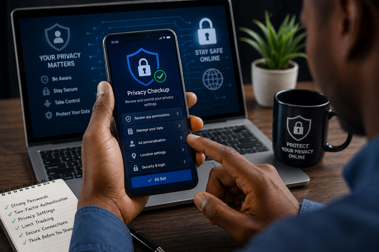 How to protect your privacy online by managing smartphone privacy settings and securing personal data