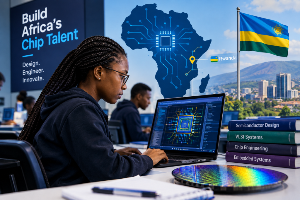 Africa semiconductor industry: Rwandan engineer designing computer chips