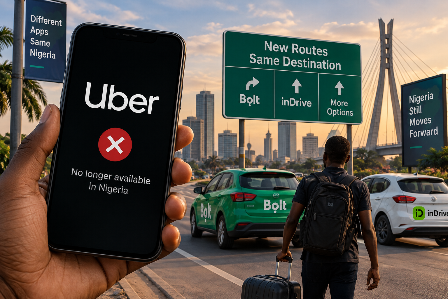 Uber Nigeria Exit: The Big Changes Travellers Need to Know 2 Uber Nigeria app showing the service is no longer available as a traveller leaves Lagos