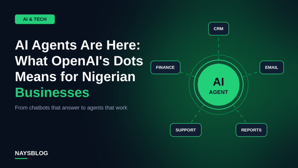 AI agents connecting business tools like CRM, email and reports to automate workflows for Nigerian companies