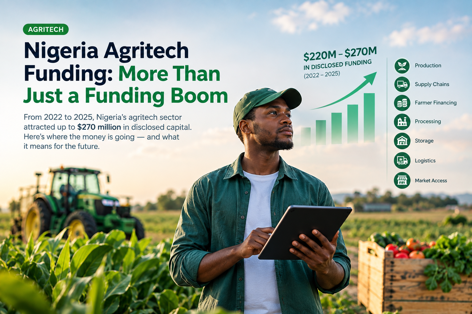 Nigeria agritech funding reaches up to $270 million in disclosed capital from 2022 to 2025