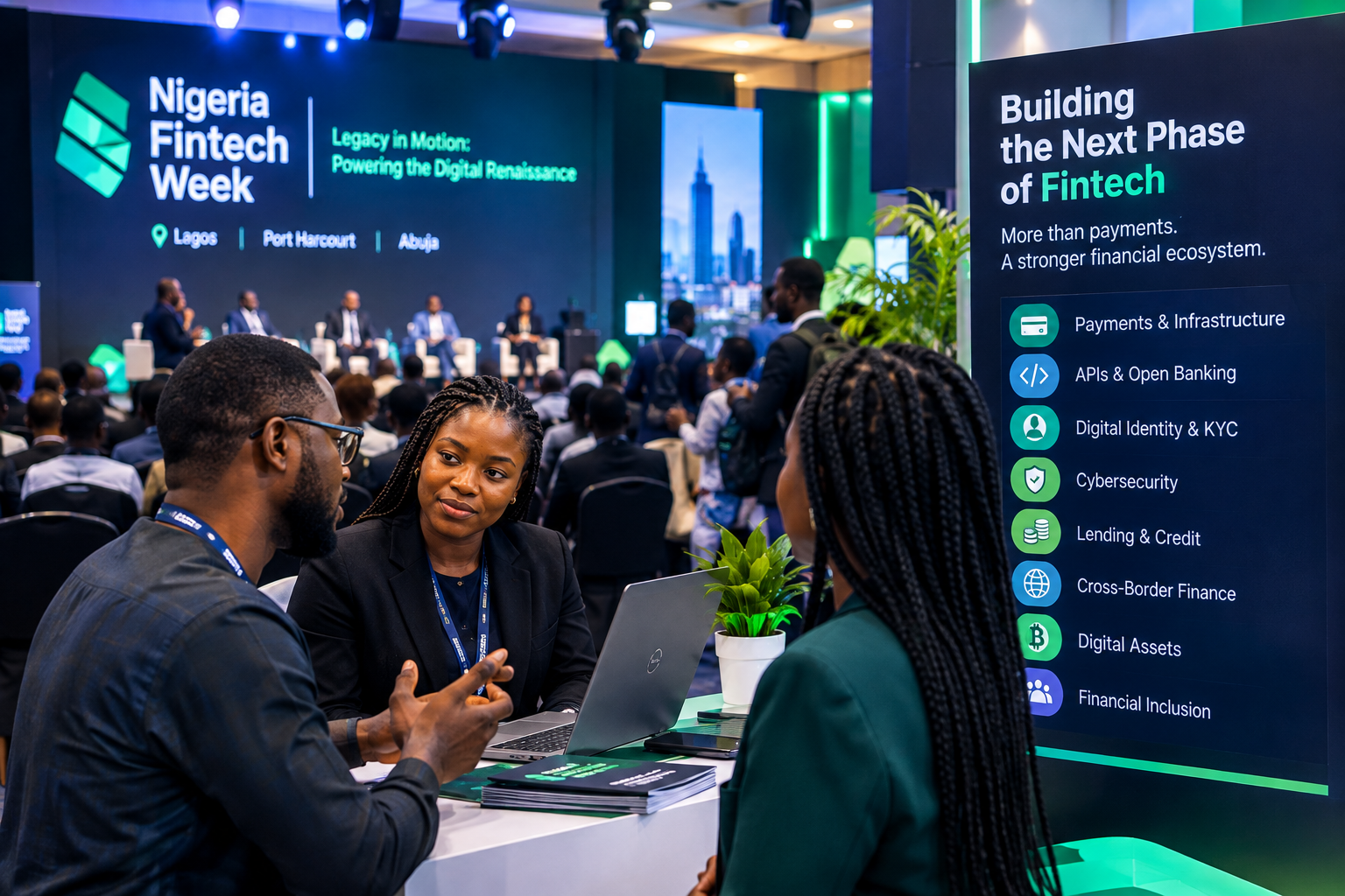 Nigeria Fintech Industry Sees a Powerful New Shift Beyond Digital Payments 2 Nigeria fintech industry professionals discussing the future of digital finance