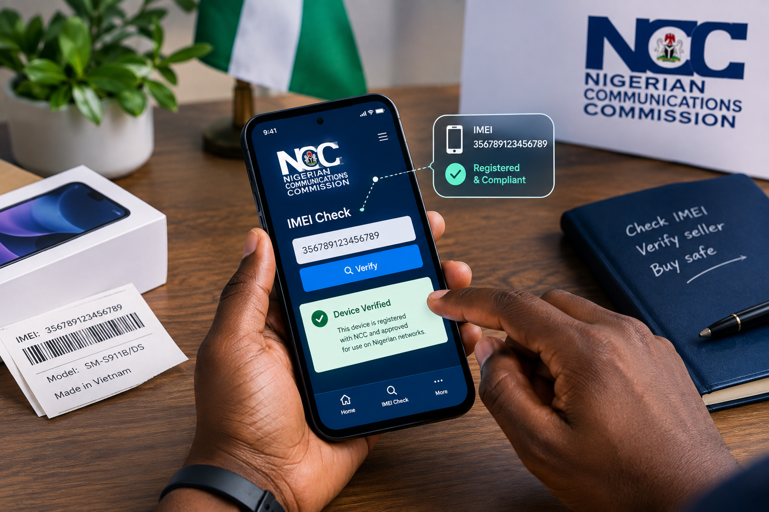 NCC Phone Registration: New Rules Raise Concerns for Smartphone Buyers 1 NCC phone registration with IMEI verification for a smartphone in Nigeria