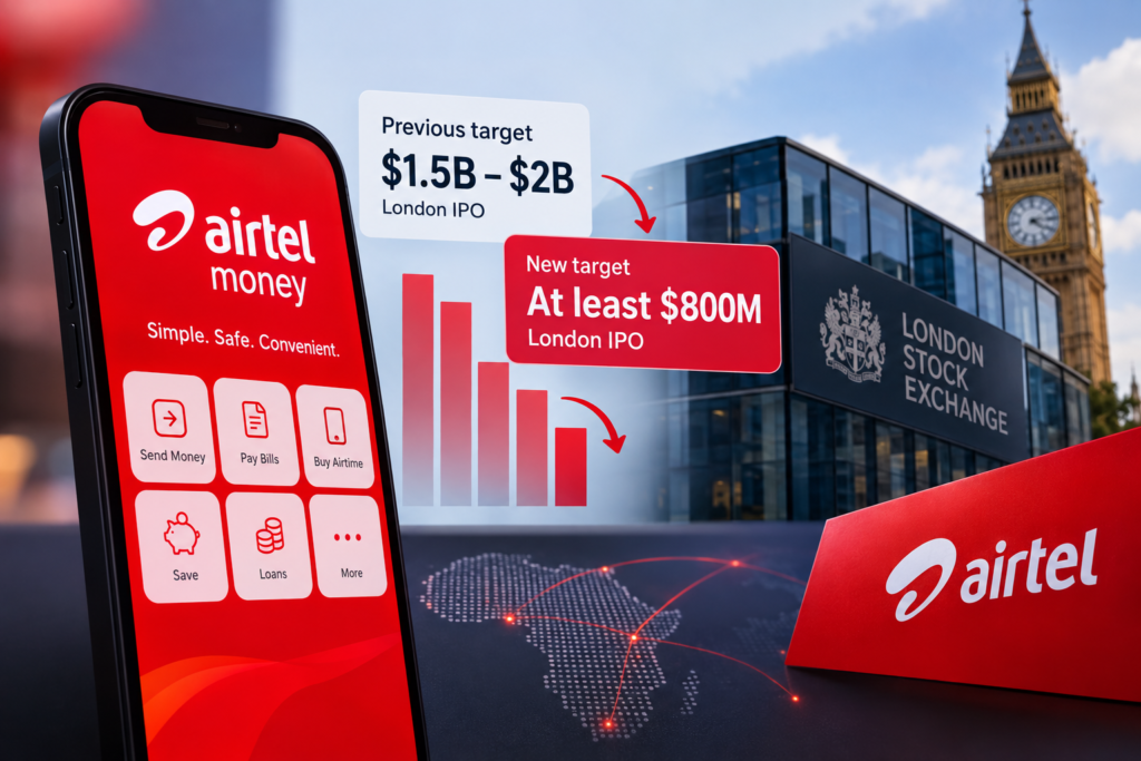 Airtel Money London IPO target reduced to at least $800 million