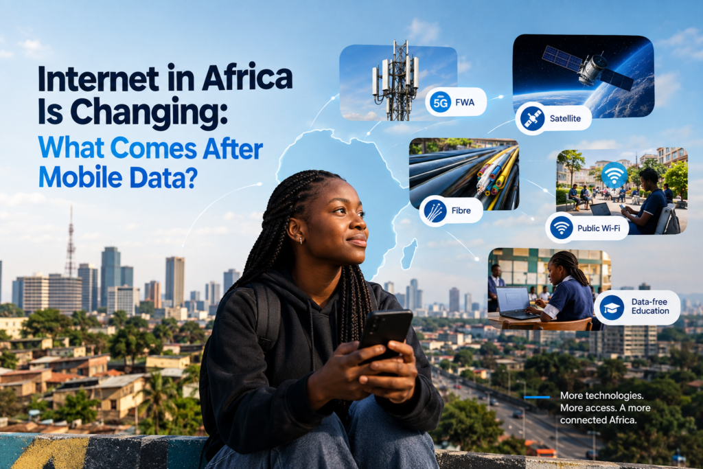 Internet in Africa evolving through mobile networks, fibre, public Wi-Fi and satellite connectivity