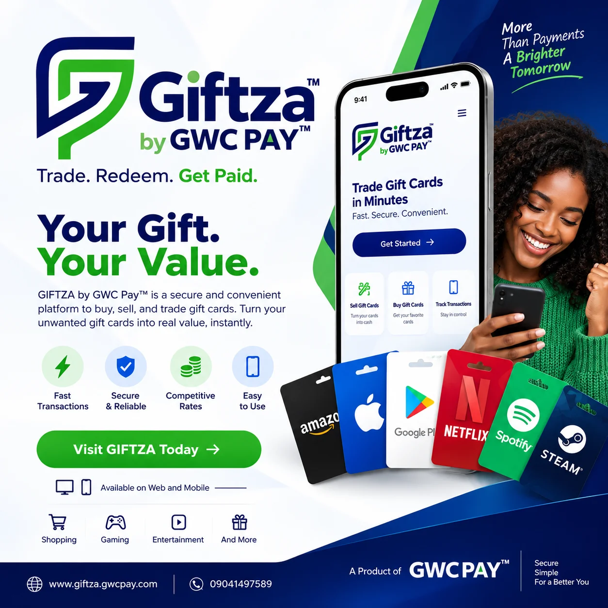 Giftza by GWC Pay: How to Buy, Sell and Trade Gift Cards in Nigeria 1 Giftza by GWC Pay gift card trading platform in Nigeria